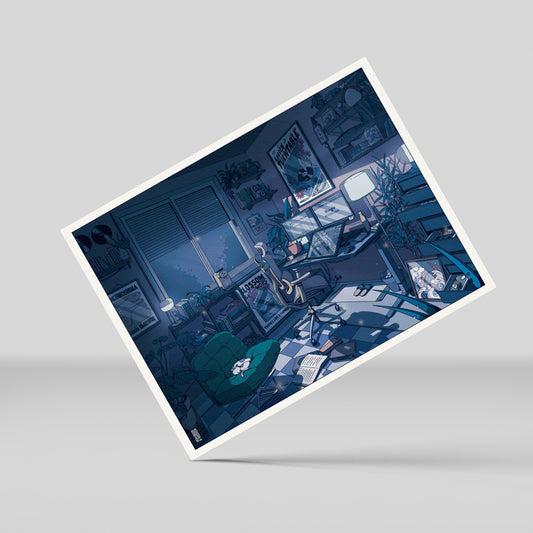 Le bureau nuit Mini Print