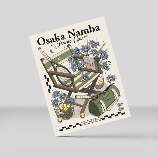Osaka Namba Tennis Club Mini Print 🎾
