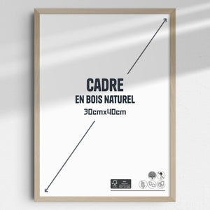 Cadre Bois Naturel 30x40