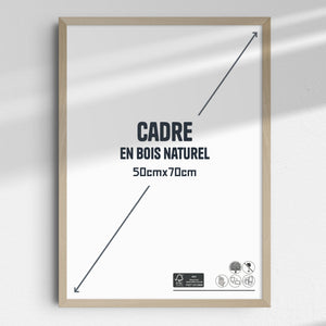 Cadre Bois Naturel 50x70